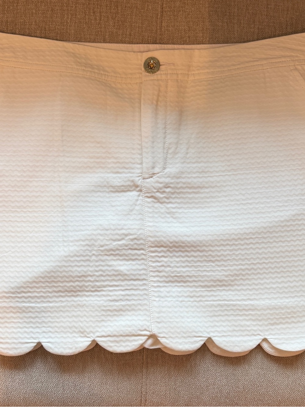 Lilly Pulitzer Scallop-Hem White Skort - Classic Women's Summer Staple
